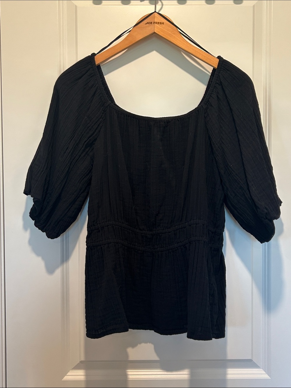 Black Peasant Blouse